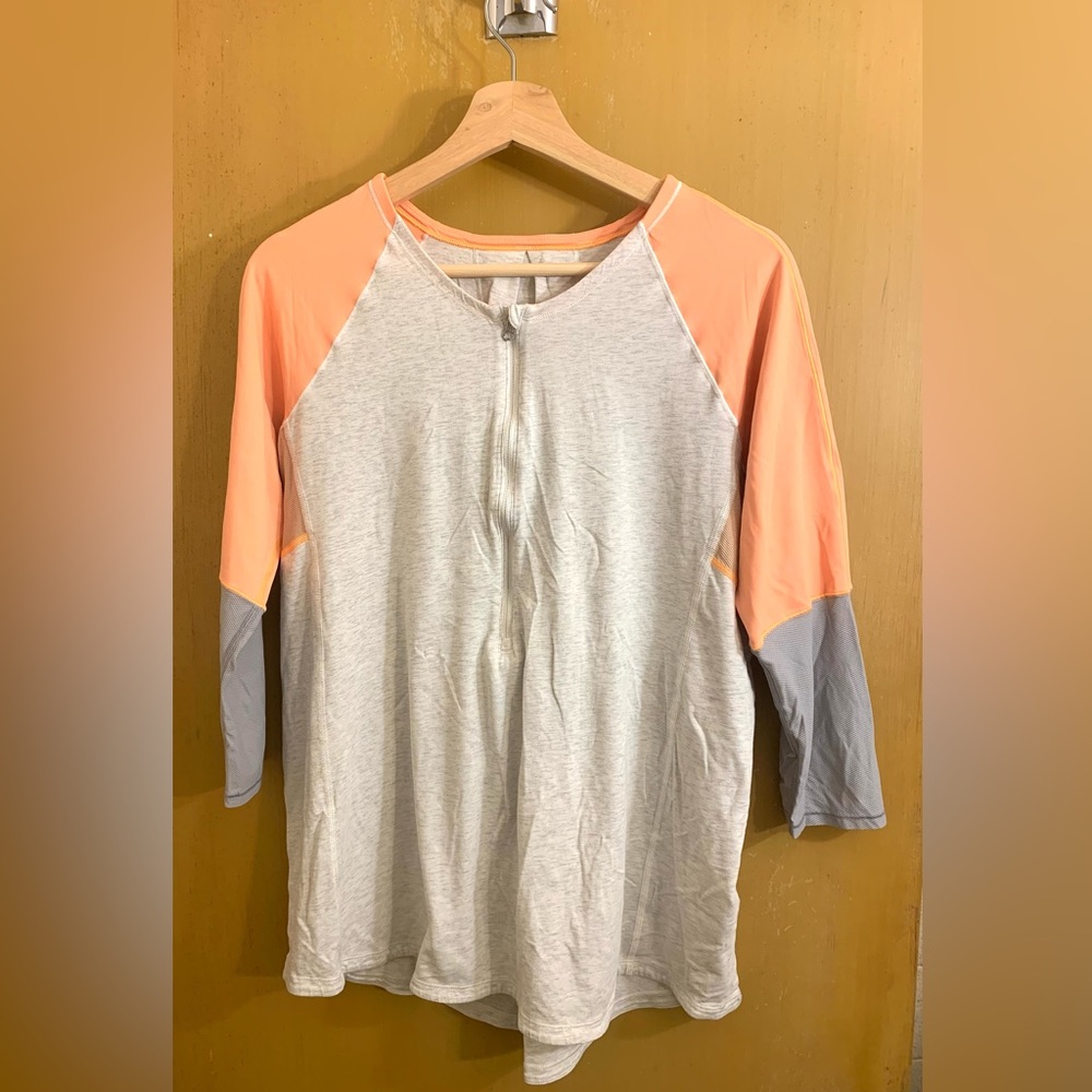 Lululemon 3/4 sleeve 1/4 zip shirt